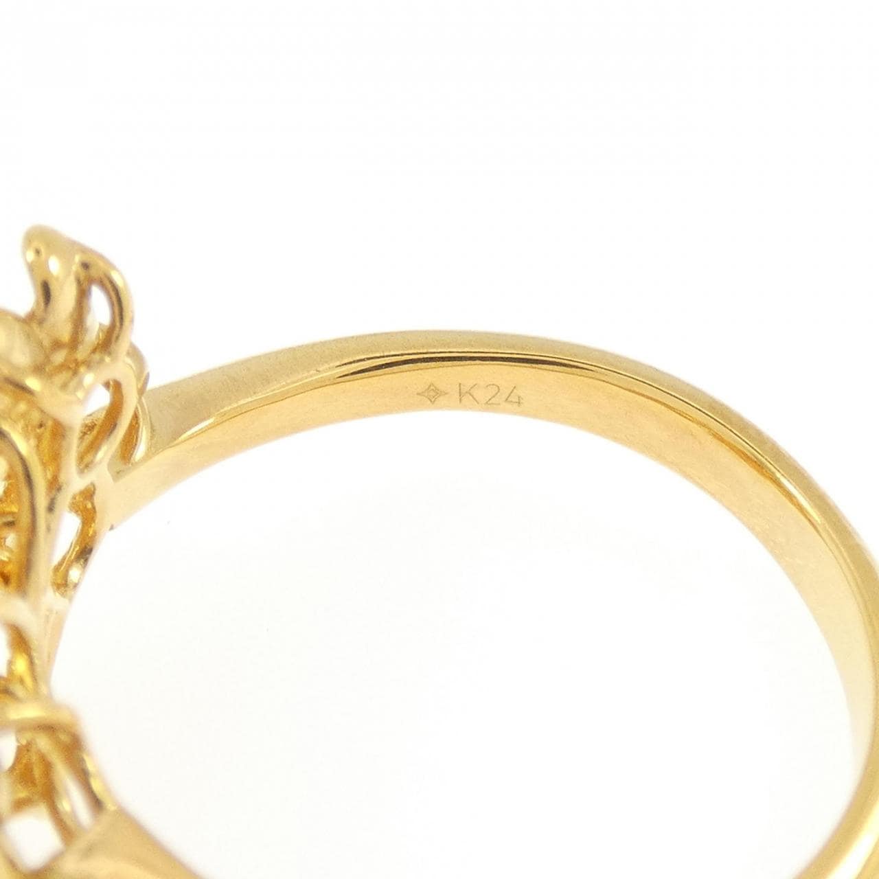 ジーエスティービー フラワー ダイヤモンド リング 0.03CT