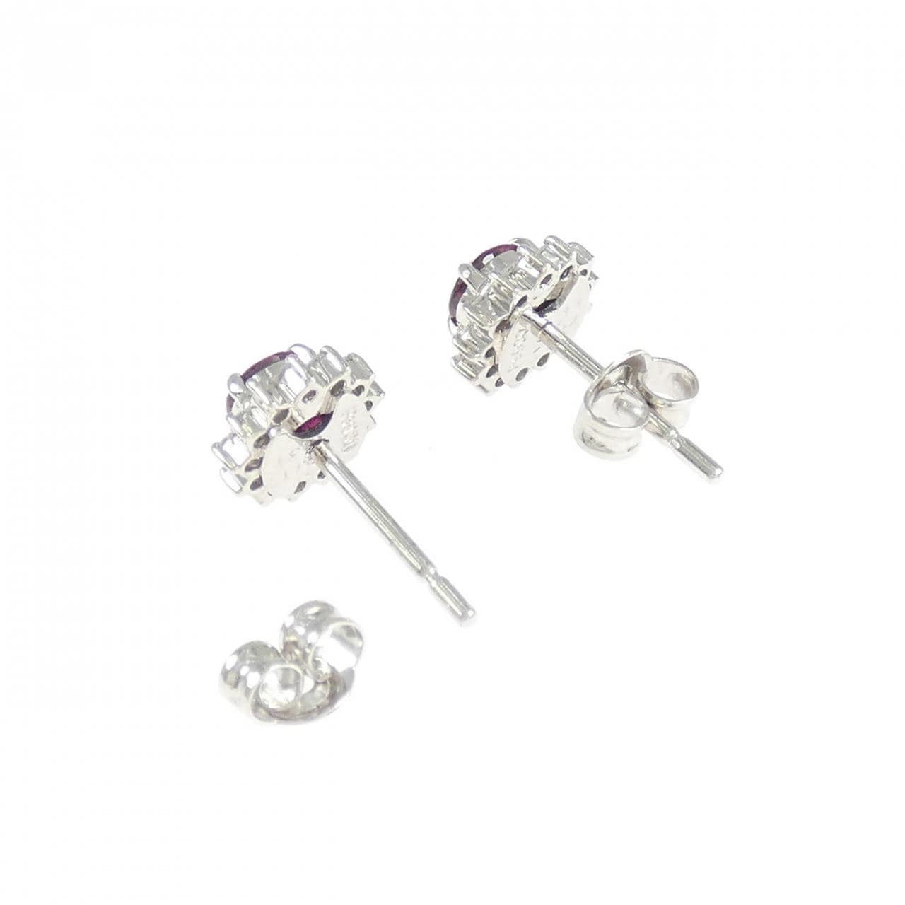 PT900 ルビー ピアス 0.65CT
