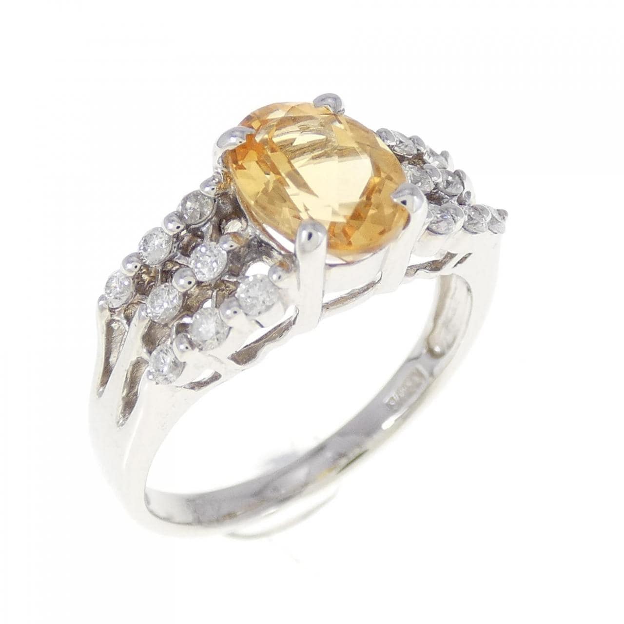 K18WG Imperial Topaz Ring 1.54CT