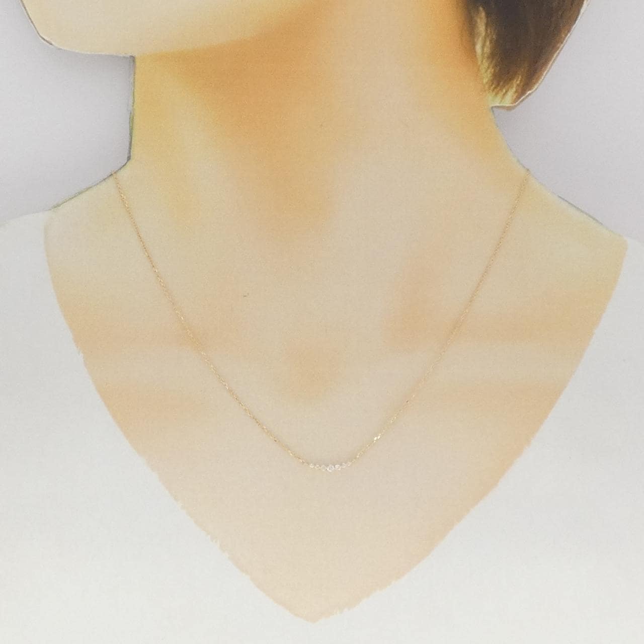 K10YG ダイヤモンド ネックレス 0.07CT