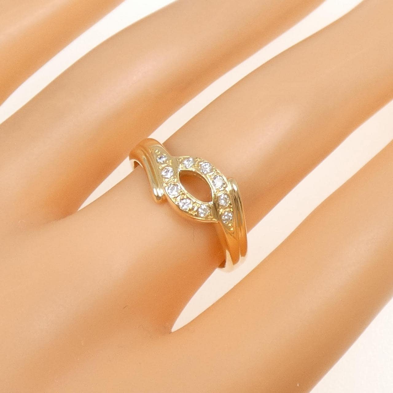 K18YG ダイヤモンド リング 0.10CT