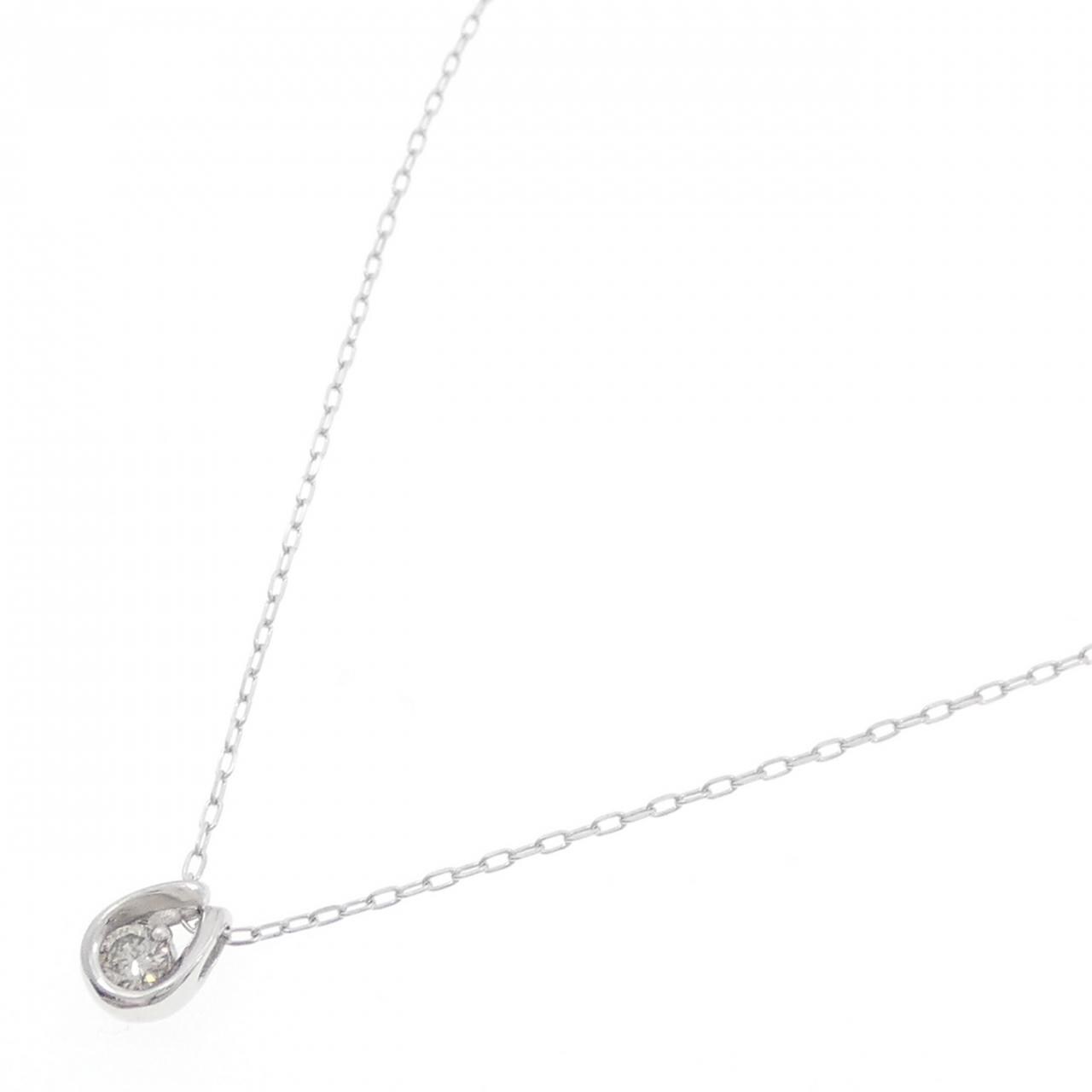K18WG ダイヤモンド ネックレス 0.1CT