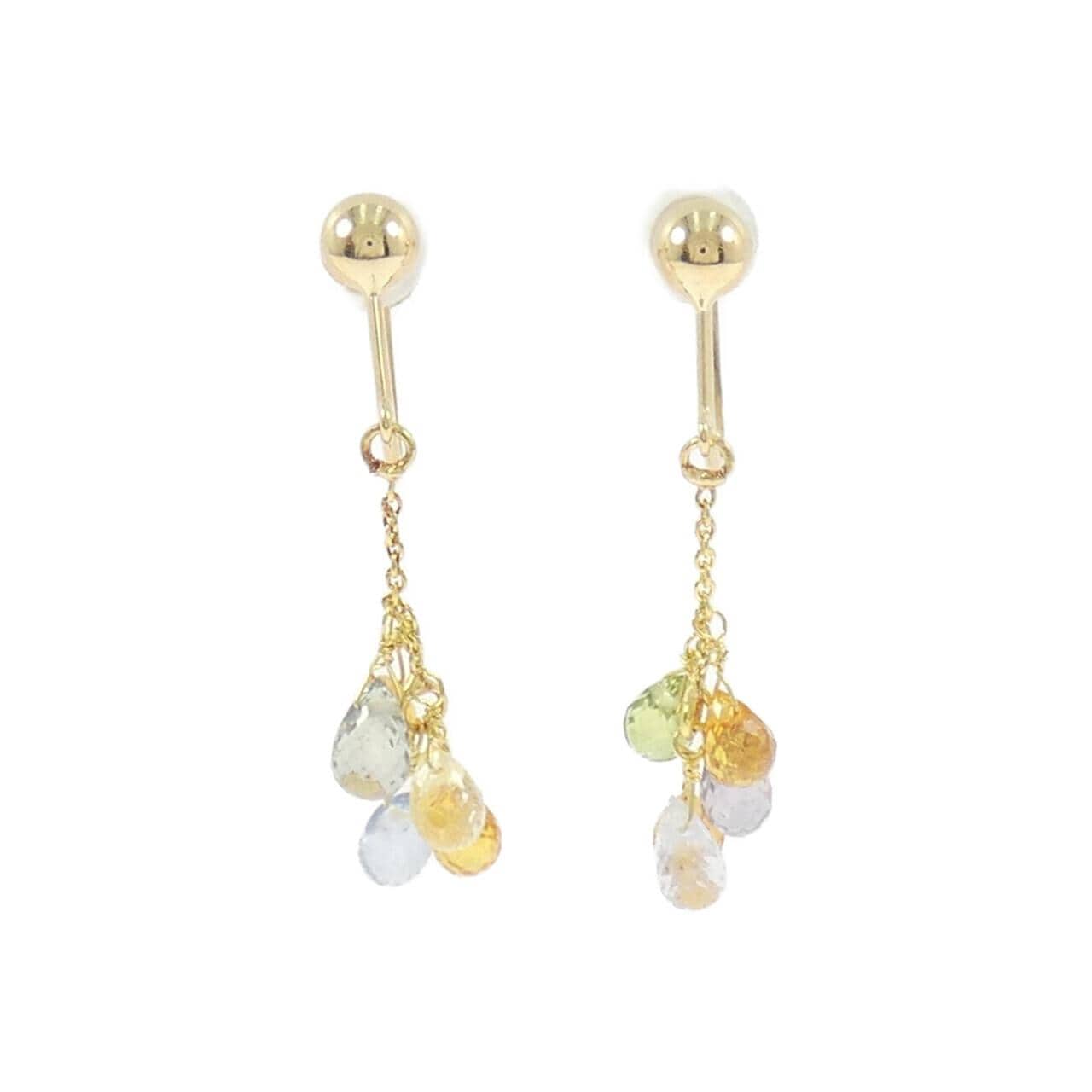 K18YG サファイヤ イヤリング