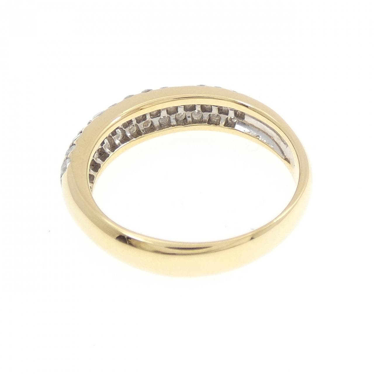 K18YG/K18WG パヴェ ダイヤモンド リング 0.53CT