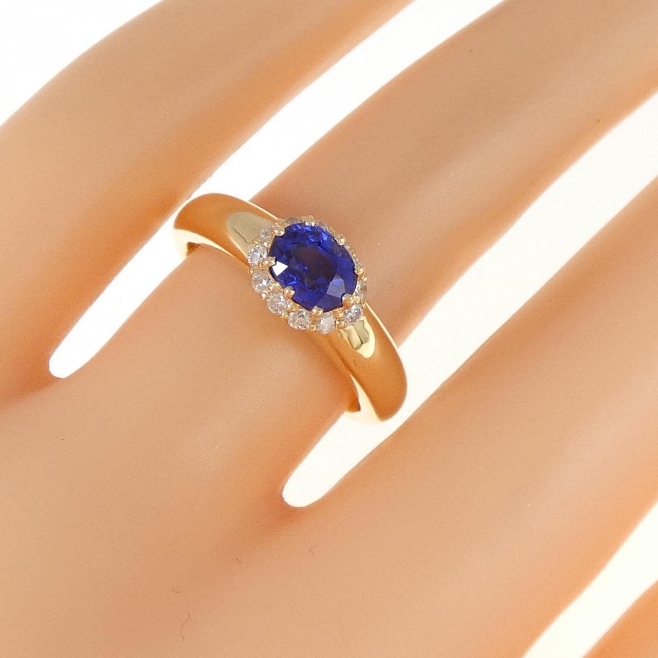 K18YG サファイヤ リング 0.81CT