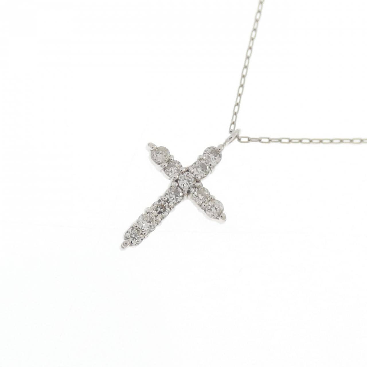 PT900/PT850 クロス ダイヤモンド ネックレス 0.10CT