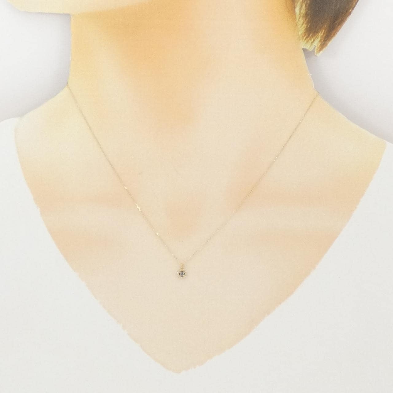 K18YG アレキサンドライト ネックレス 0.03CT