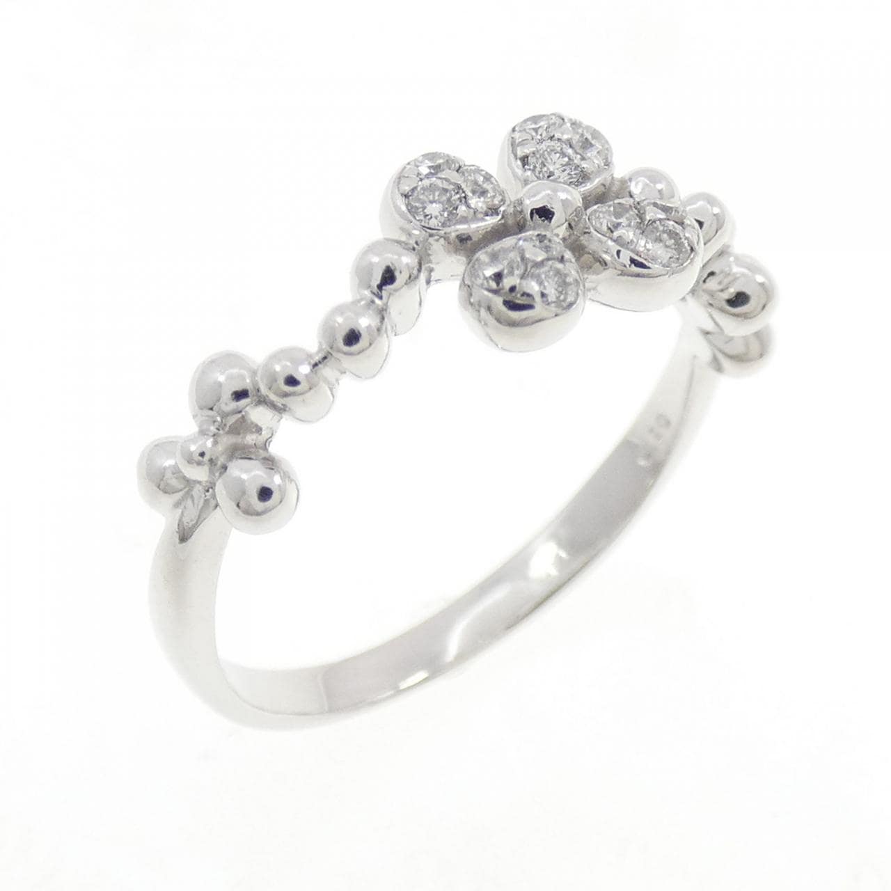 K18WG ダイヤモンド リング 0.10CT