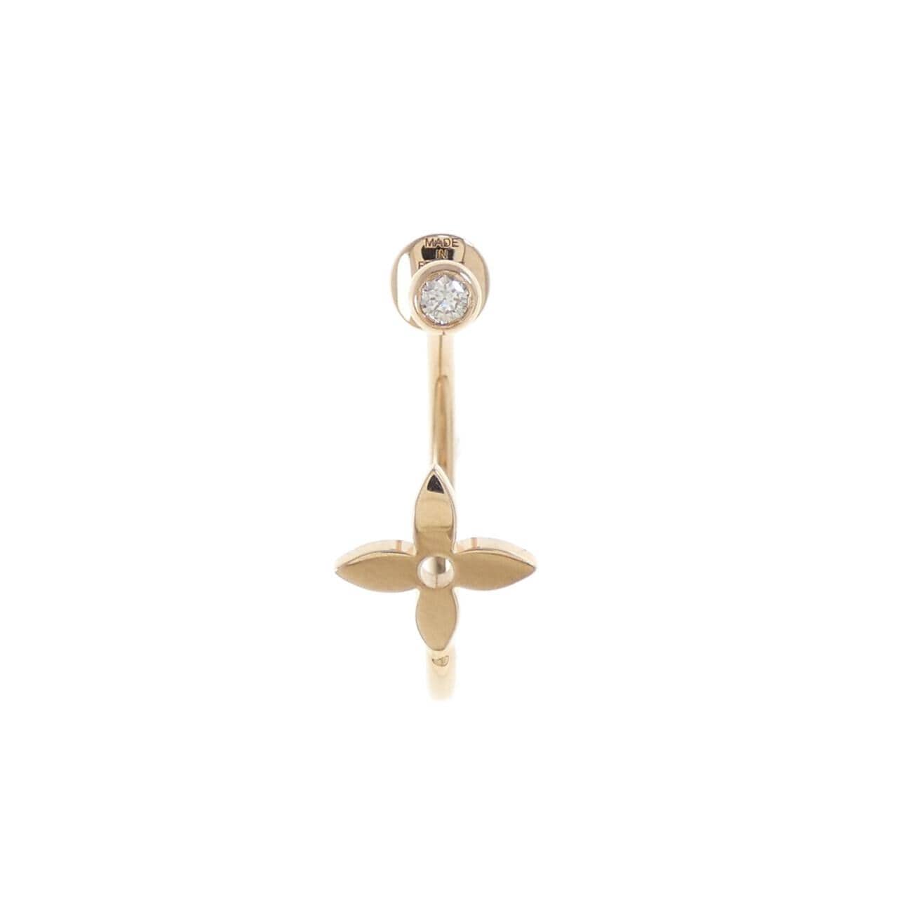 LOUIS VUITTON Creole Monogram Idylle Earrings (One Ear)