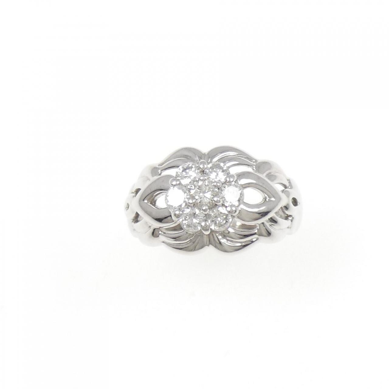 PT900 フラワー ダイヤモンド リング 0.50CT