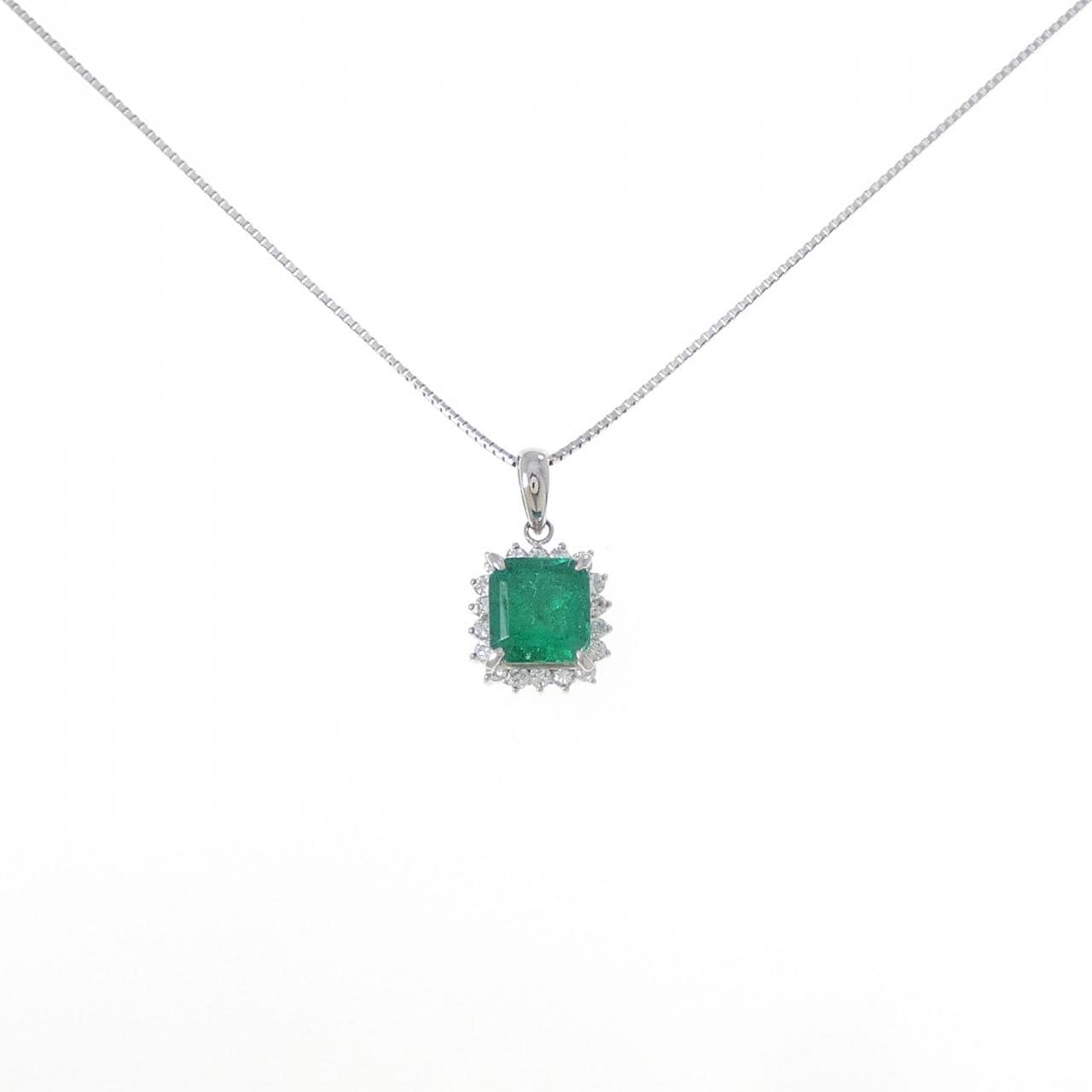 PT900/PT850 エメラルド ネックレス 1.44CT