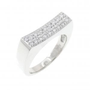 K18WG パヴェ ダイヤモンド リング 0.19CT