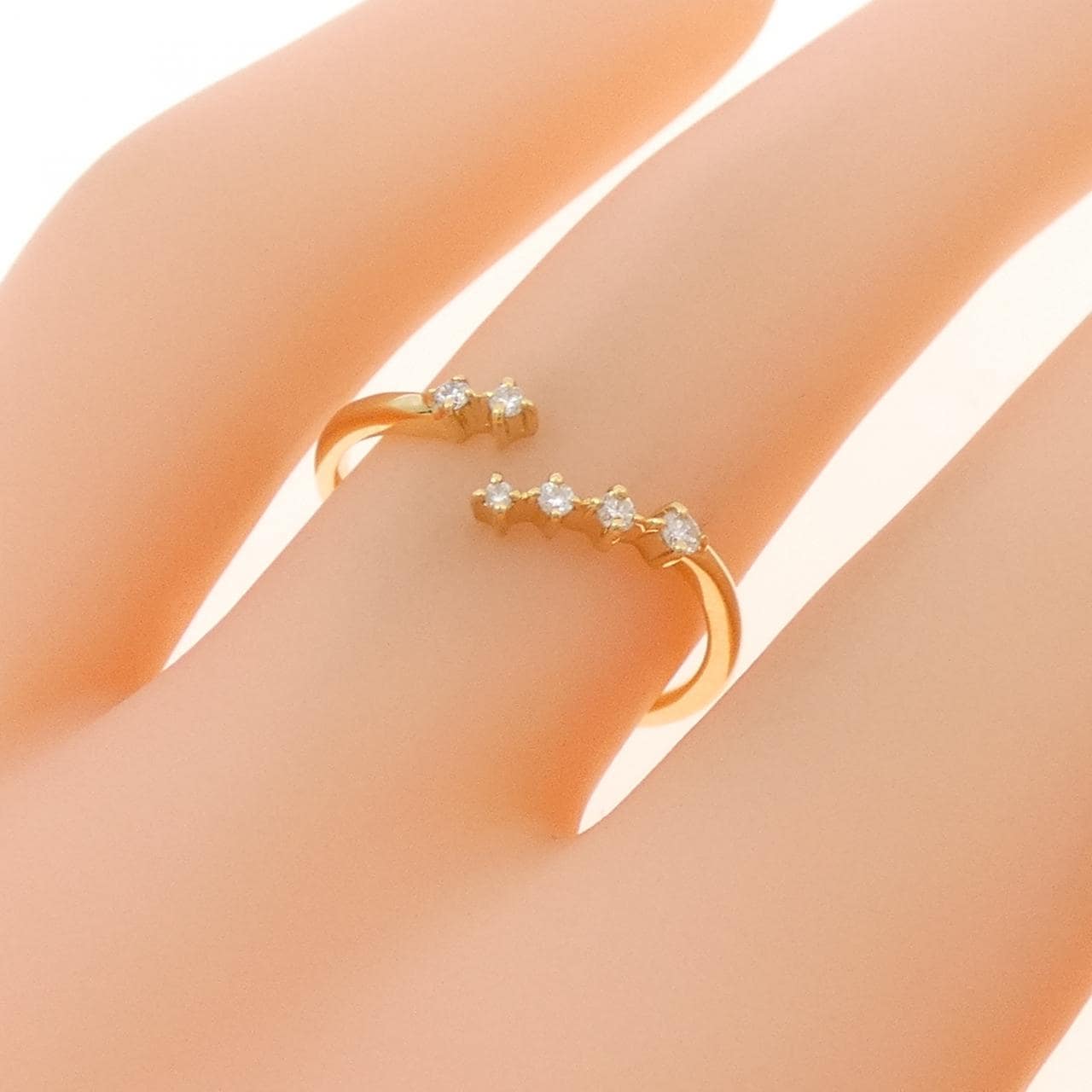 K18YG ダイヤモンド リング 0.06CT