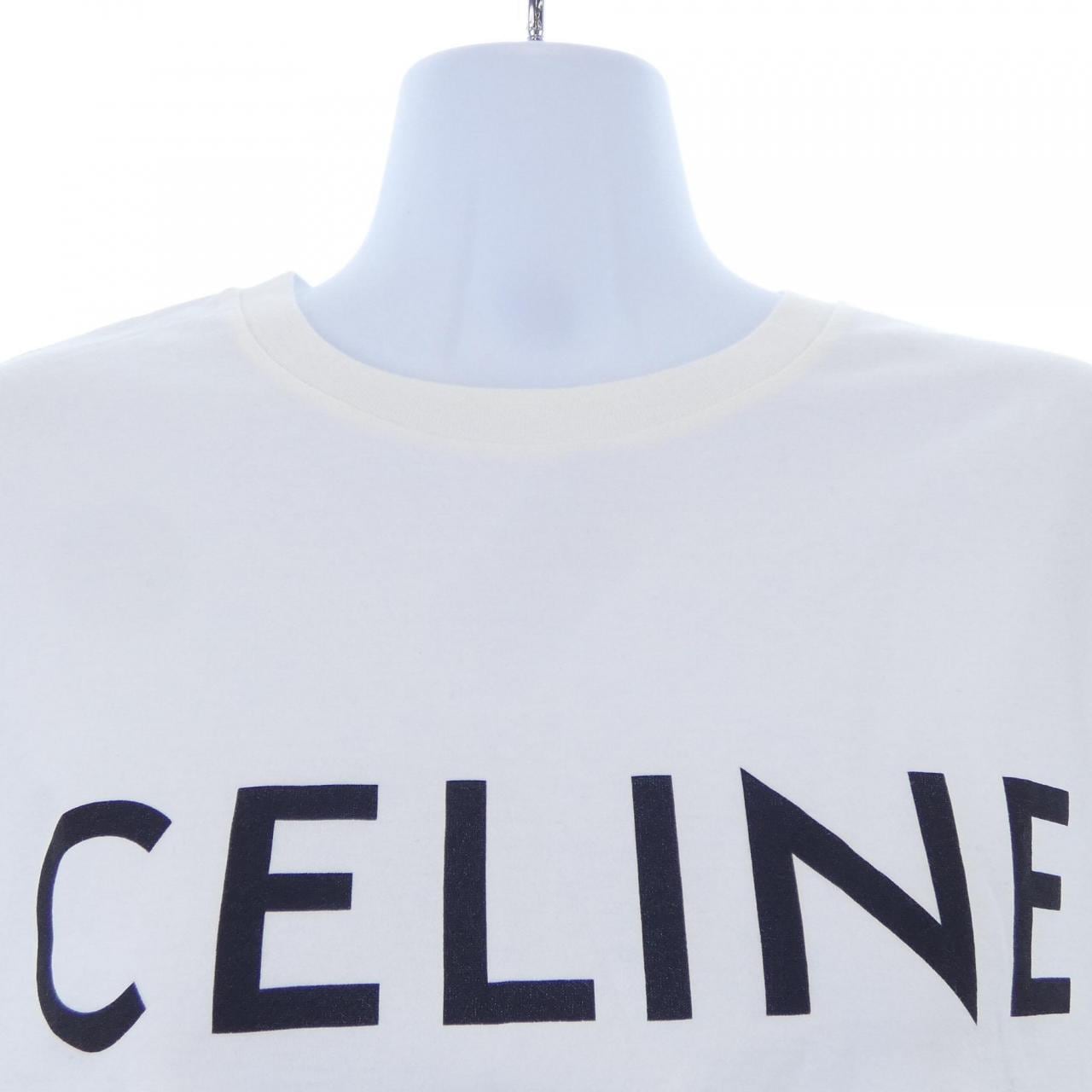 セリーヌ CELINE CELINEプリント クロップドTシャツ 2X761671Q Tシャツ