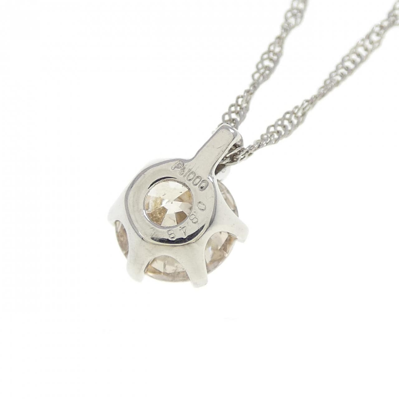 PT1000 ソリティア ダイヤモンド ネックレス 0.848CT