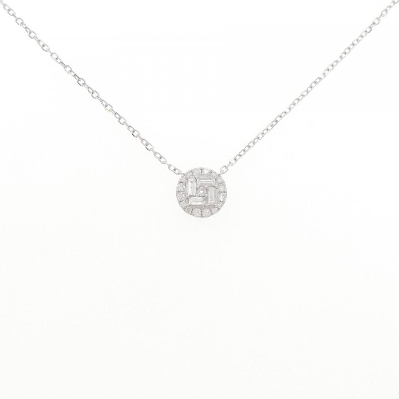 K18WG ダイヤモンド ネックレス 0.35CT