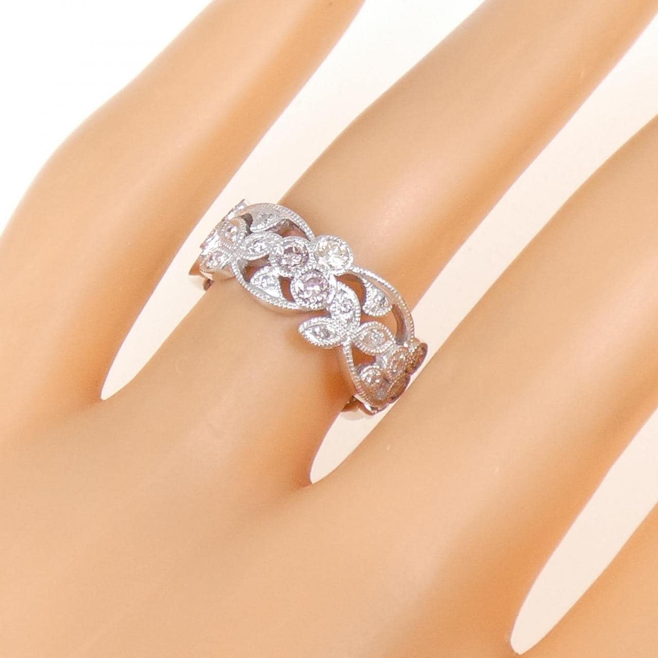 K18WG ダイヤモンド リング 0.16CT