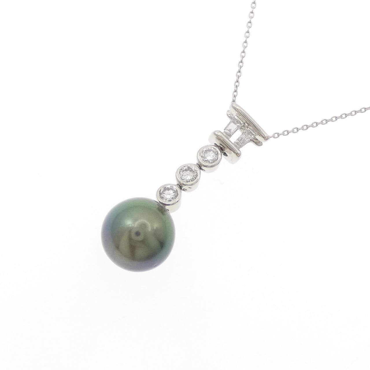 PT900/PT850 黒蝶パール ネックレス