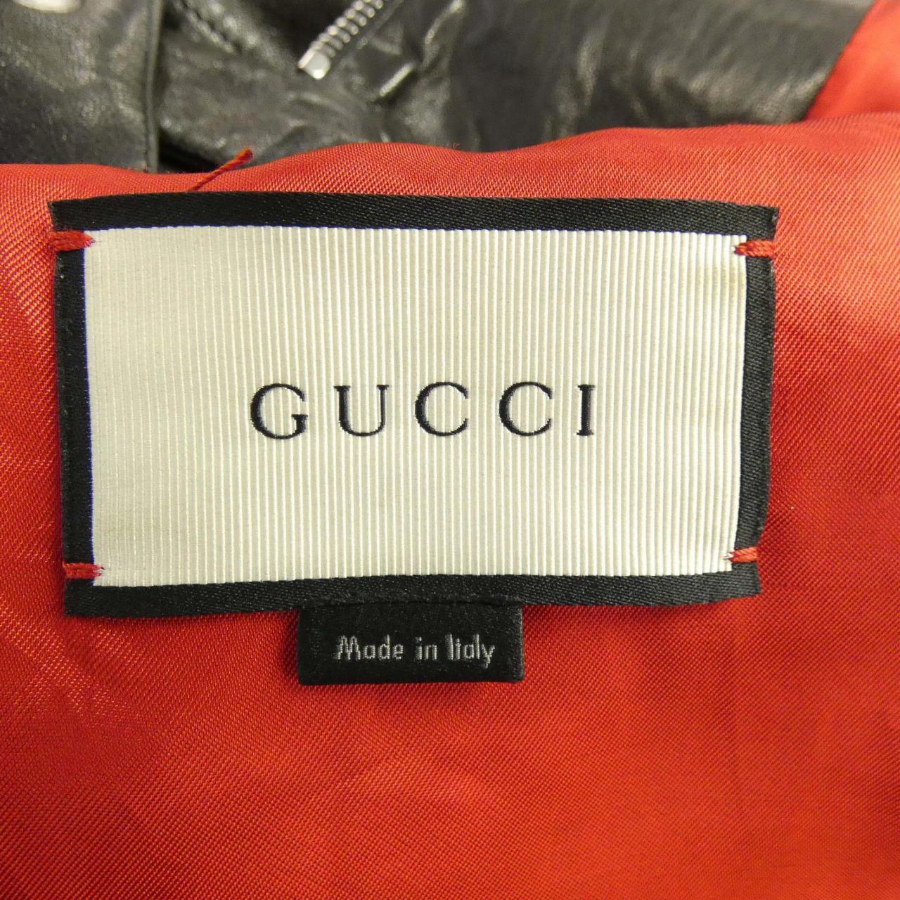 グッチ GUCCI 264857-XN571 レザーライダースジャケット