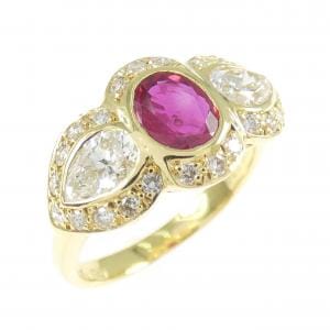 750YG ルビー リング 0.65CT