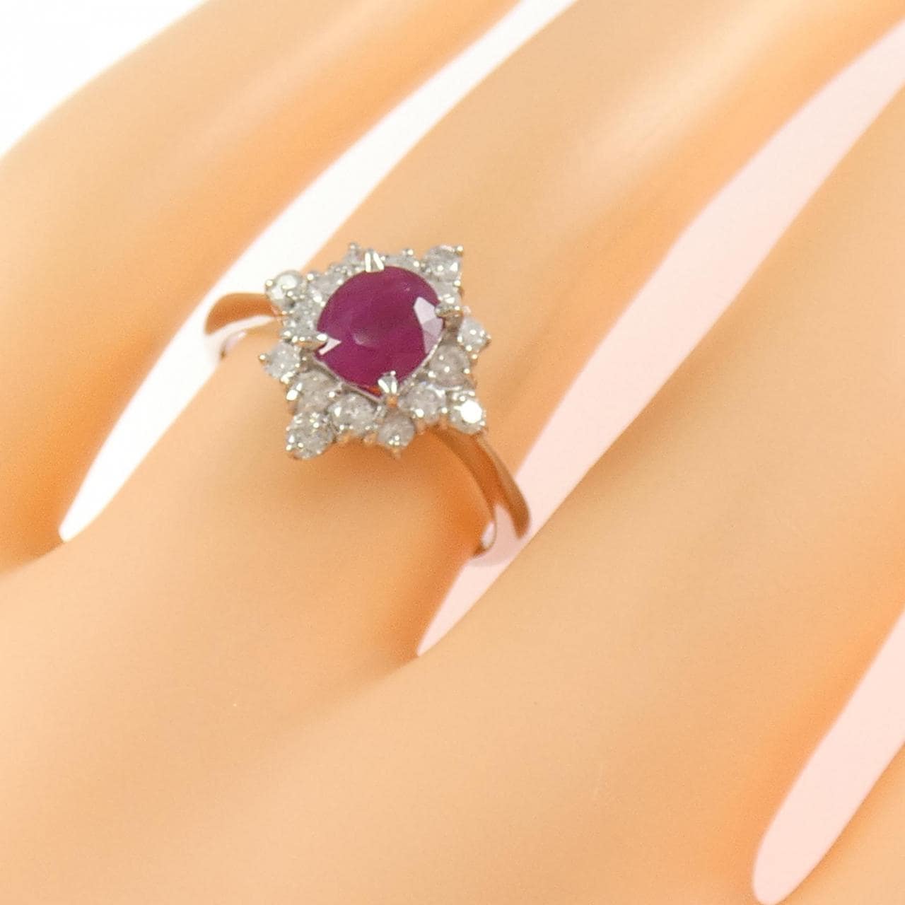 PT900 ルビー リング 1.00CT