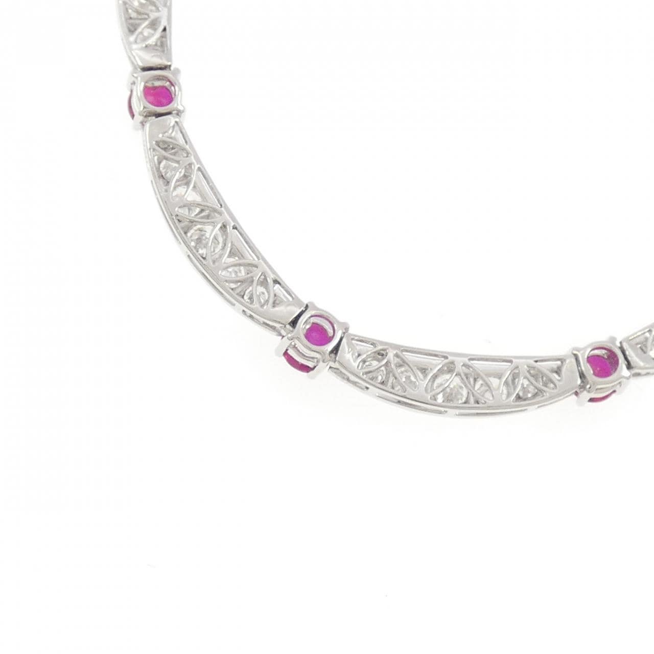 PT950 ルビー ネックレス 5.53CT