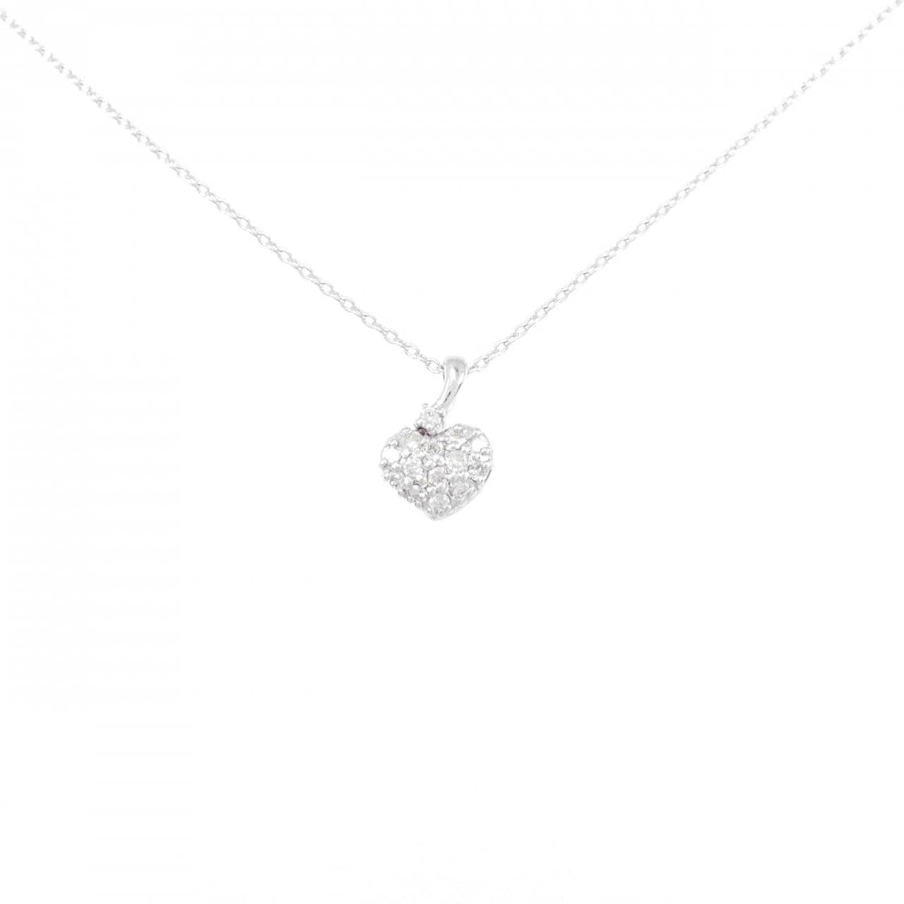 K10WG Heart Diamond Necklace 0.14CT