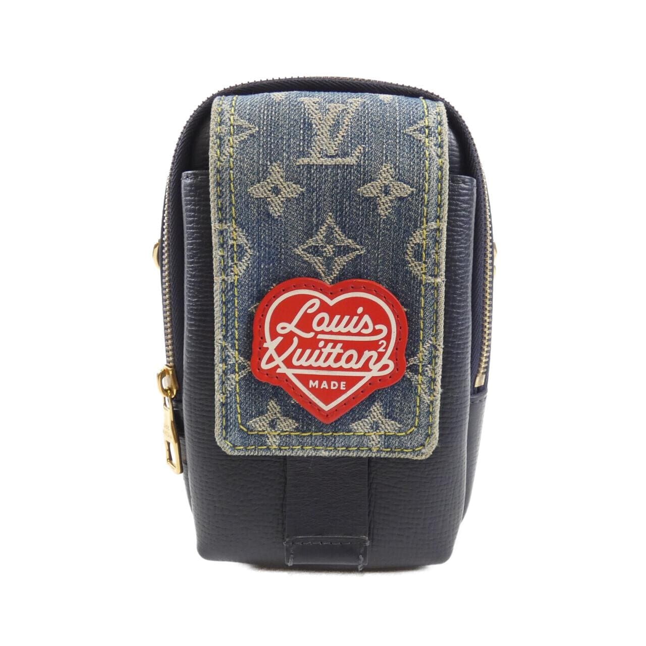 ルイヴィトン モノグラム デニム(LV スクエアード) ダブルフォンポーチ M81060 バッグ