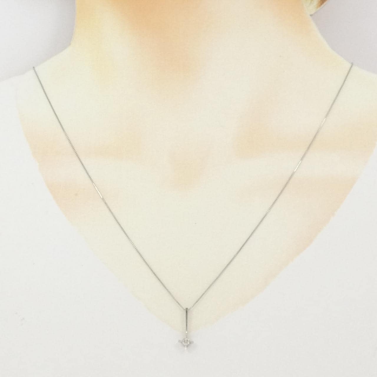 PT900/PT850 ダイヤモンド ネックレス 0.12CT
