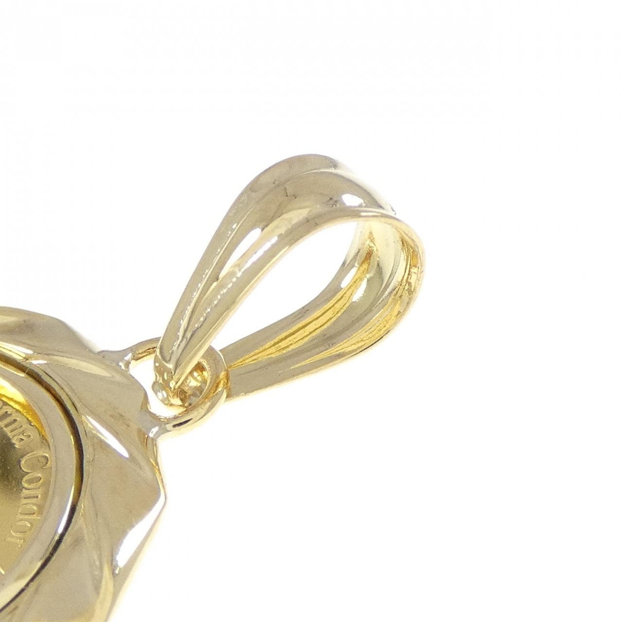 K18YG(枠) コイン ペンダント