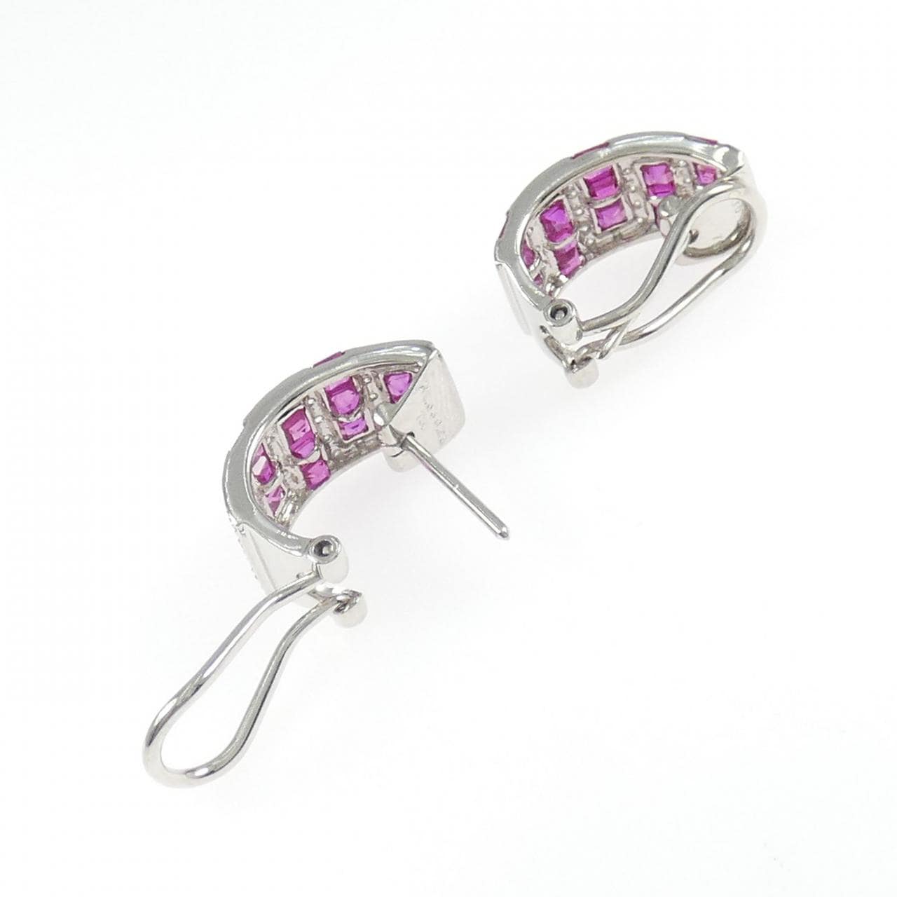 750WG ルビー ピアス/イヤリング 2.72CT