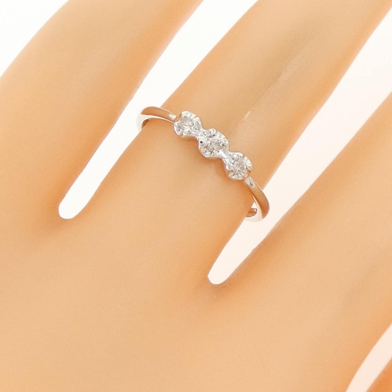 K10WG ダイヤモンド リング 0.05CT