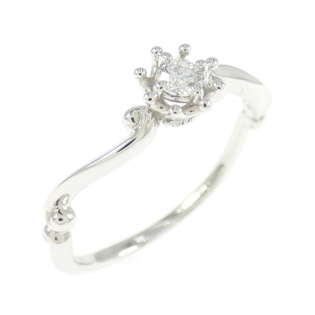 K10WG ダイヤモンド リング 0.10CT