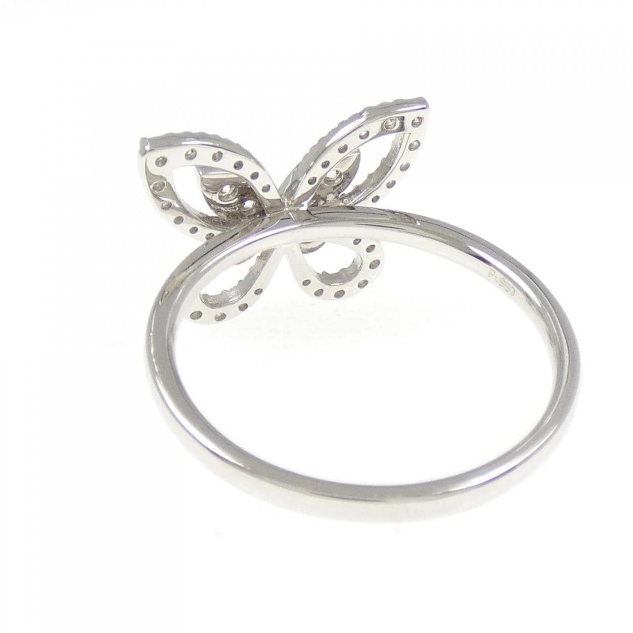 PT950 バタフライ ダイヤモンド リング 0.33CT