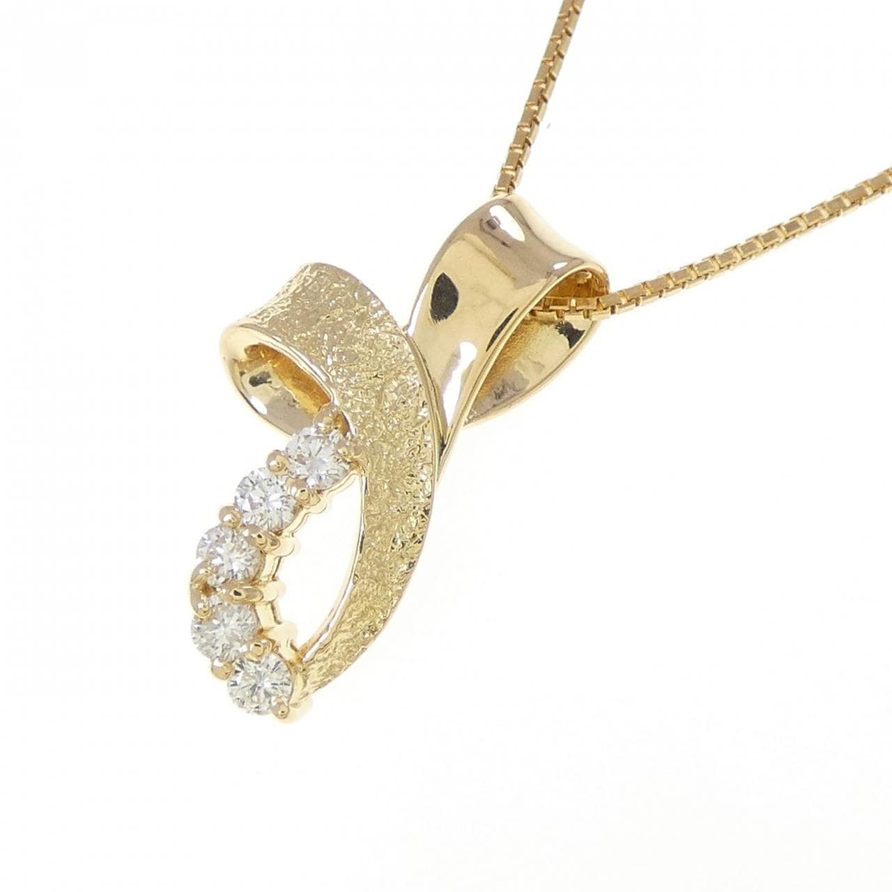 K18YG ダイヤモンド ネックレス 0.15CT