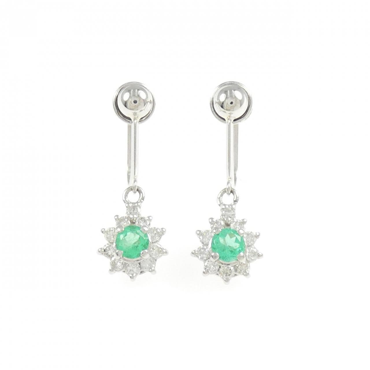 PT850 エメラルド イヤリング 0.40CT