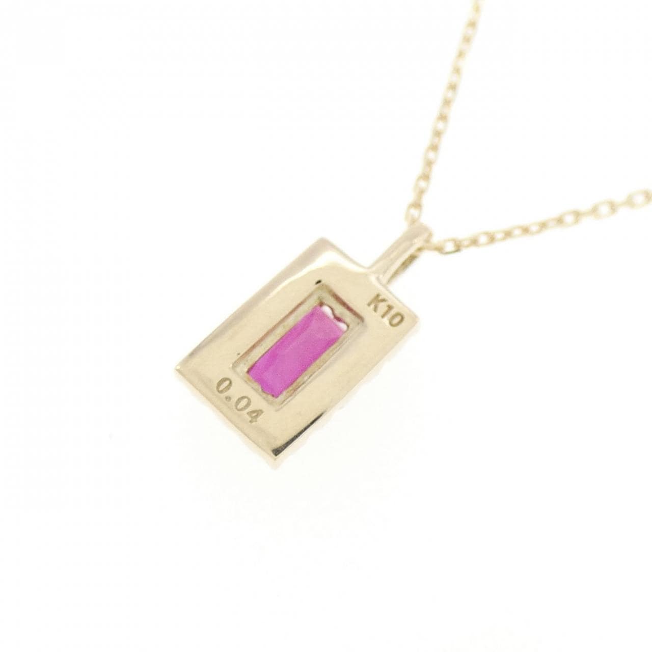 [新品] K10YG 红宝石项链