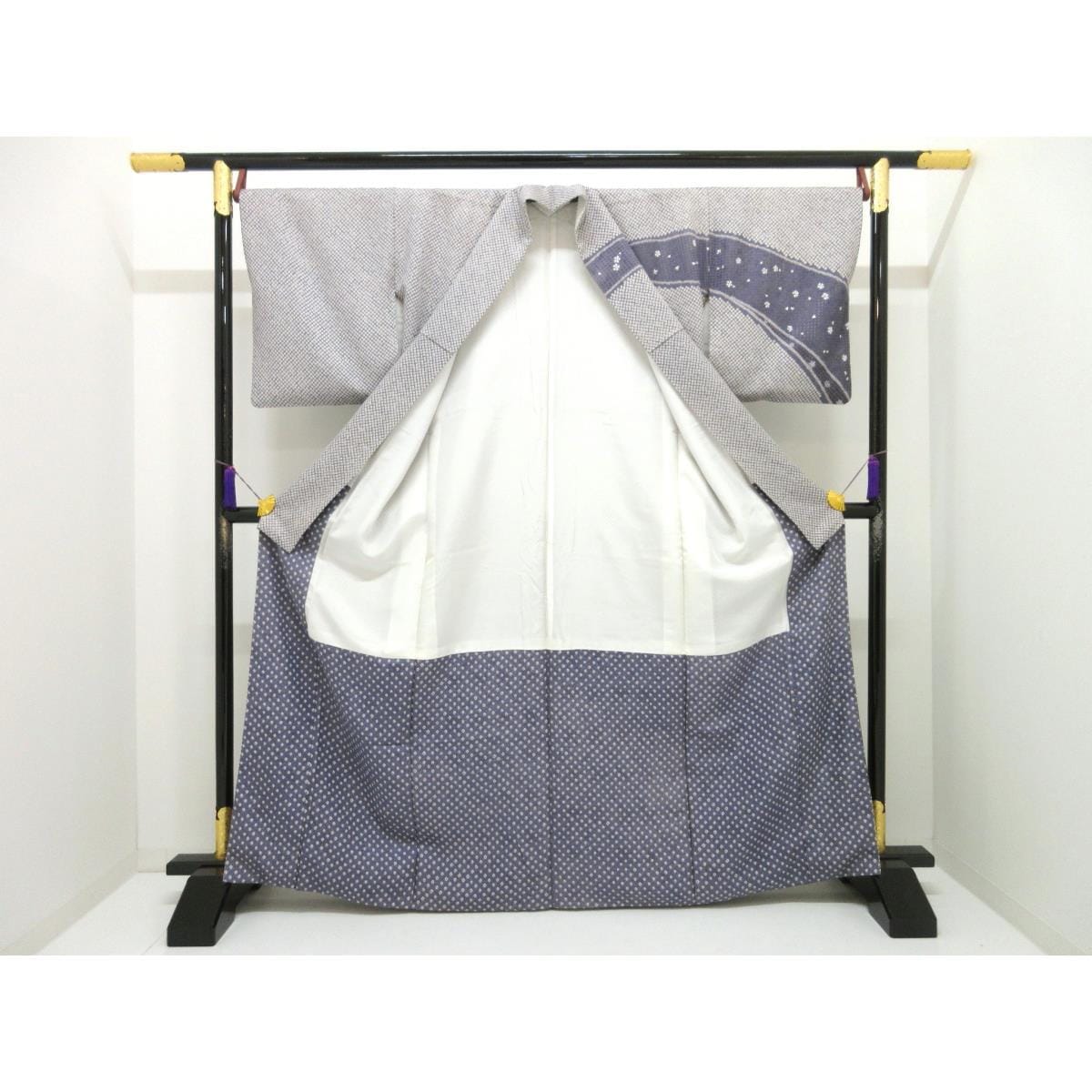 訪問着　総絞り　刺繍加工　身幅Ｌ寸