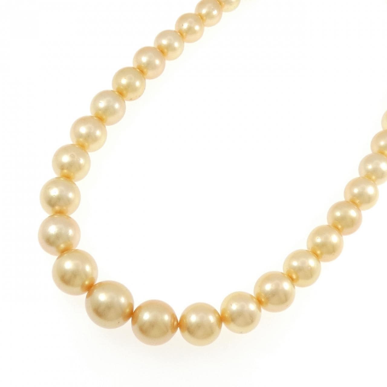 シルバークラスプ 白蝶パール ネックレス 9.0-14.0mm