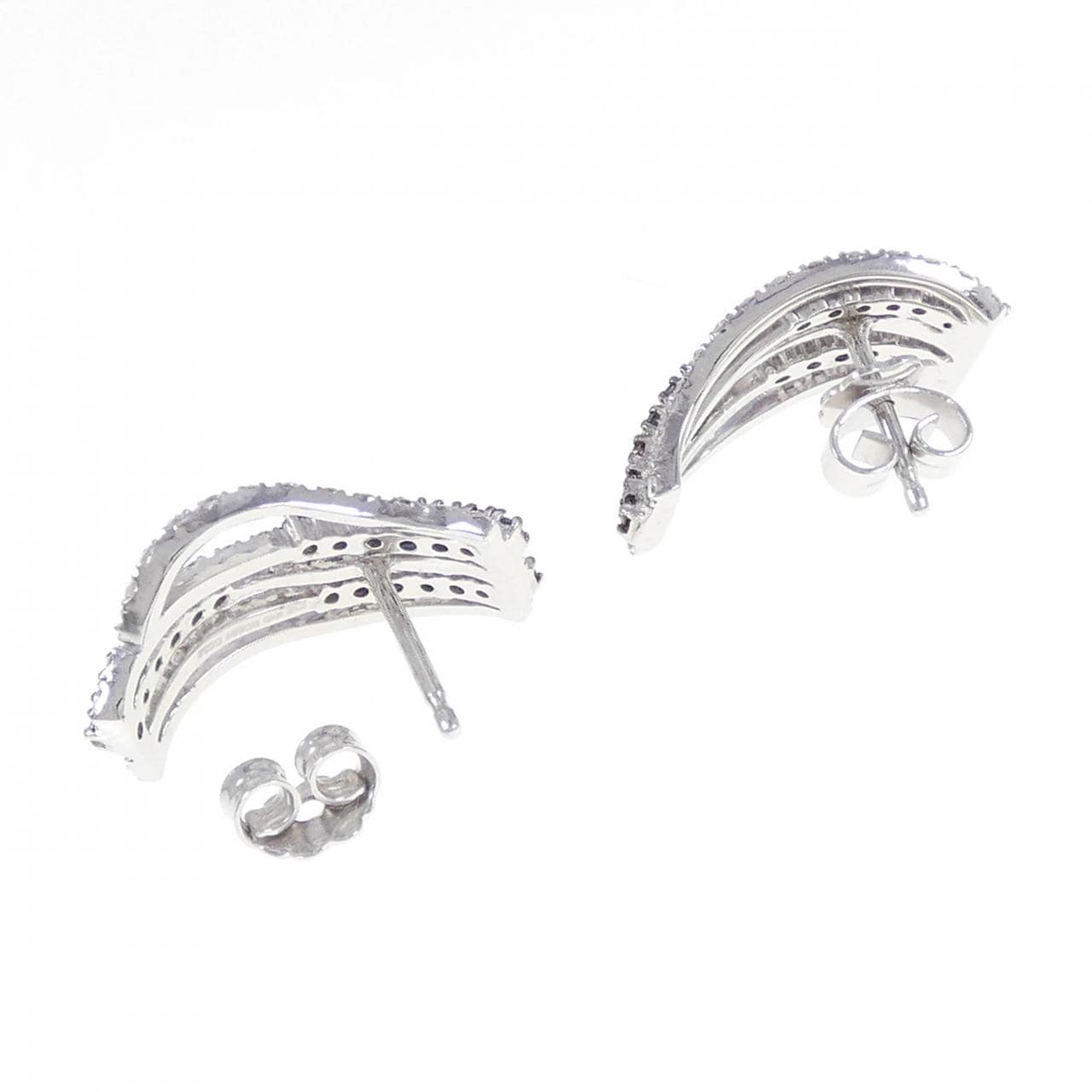 K18WG ダイヤモンド ピアス 1.26CT