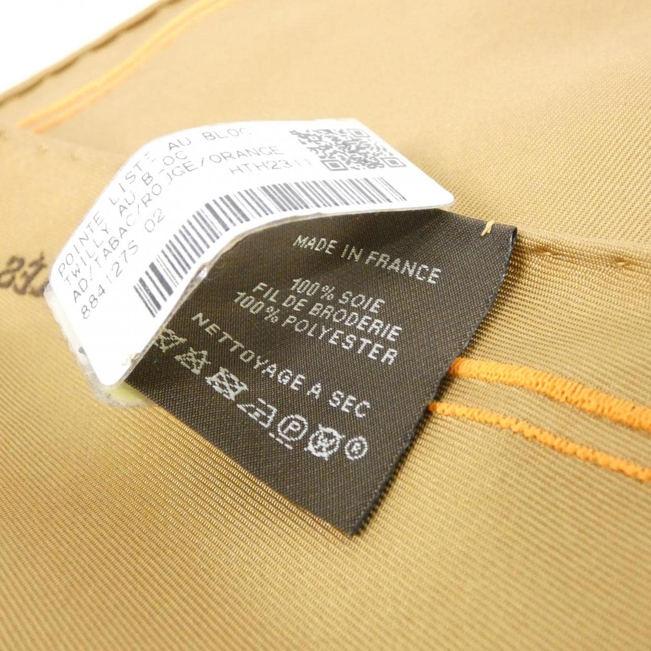 エルメス LISTE AU BLOC ポワントゥ ブロデ 884127S スカーフ