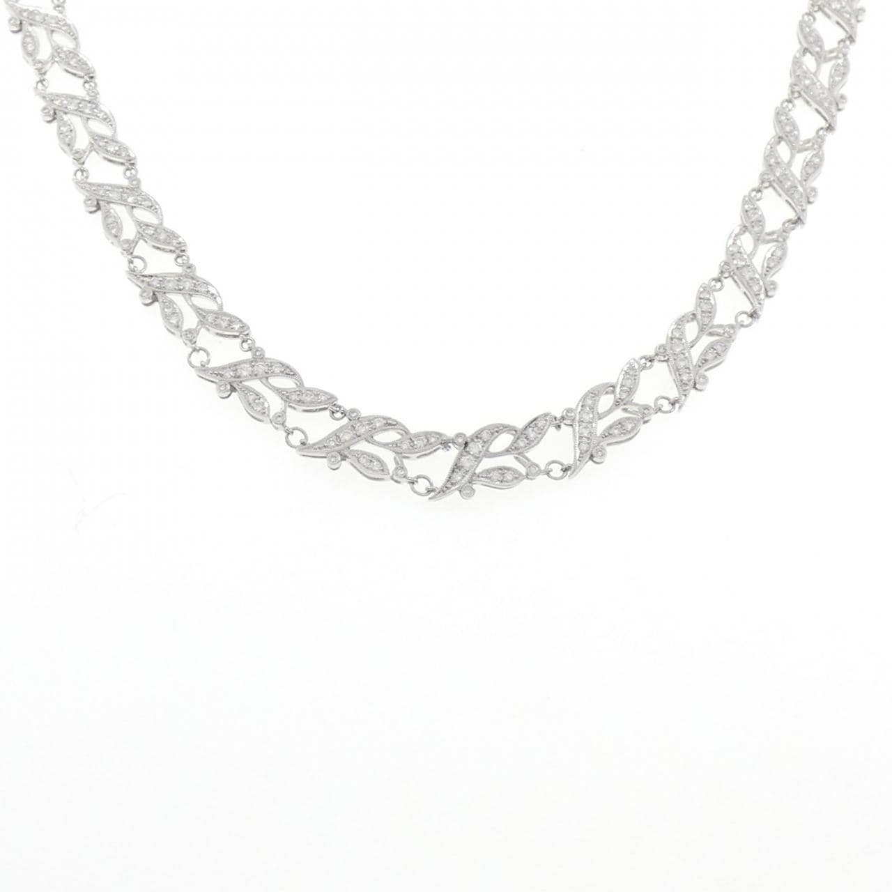PT850/PT950 ダイヤモンド ネックレス 3.28CT