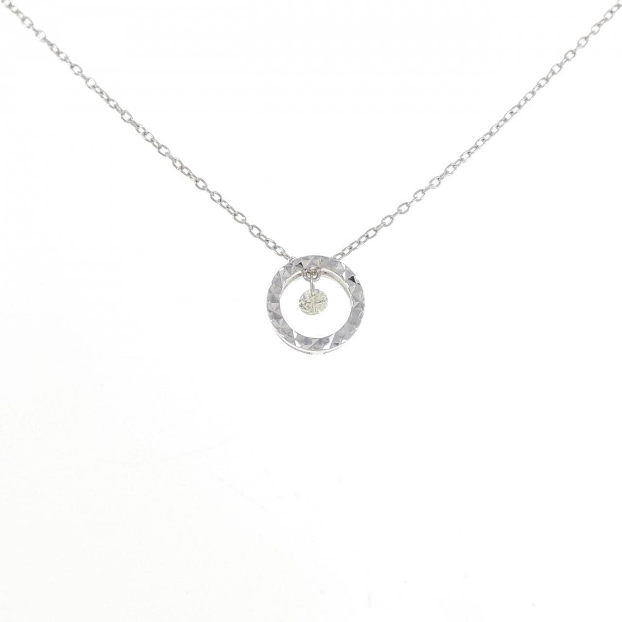 K18WG ダイヤモンド ネックレス 0.08CT