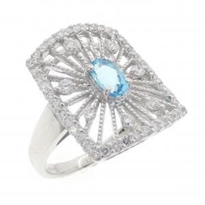 K18WG パライバトルマリン リング 0.42CT
