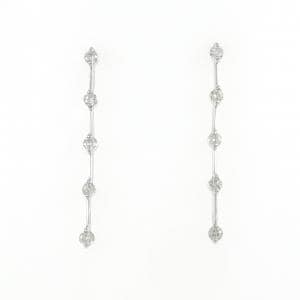 K18WG/K14WG ダイヤモンド ピアス 0.50CT