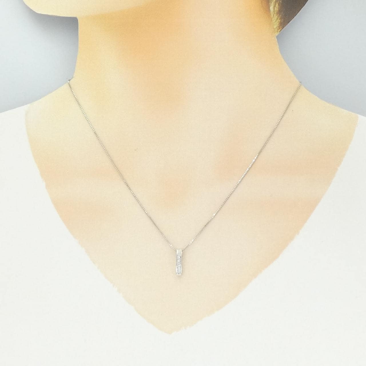 クミキョク ダイヤモンド ネックレス 0.07CT