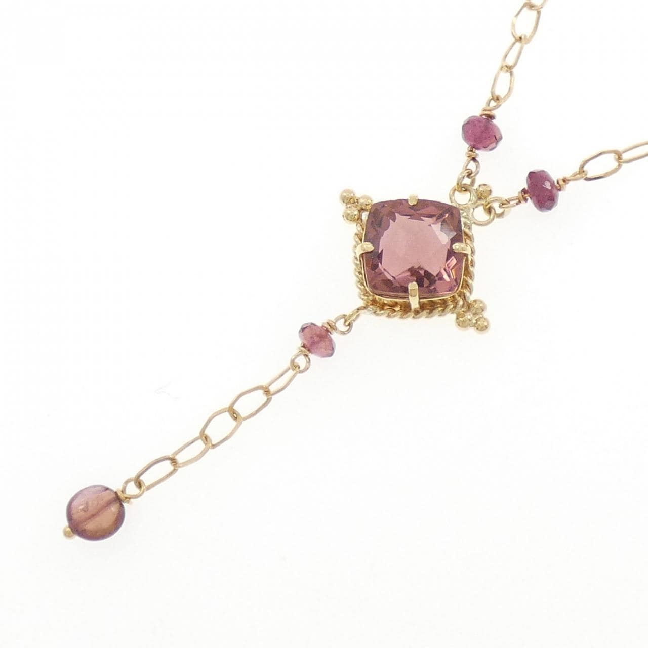 K18YG トルマリン ネックレス