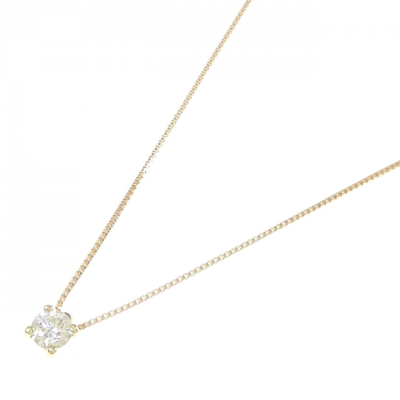 K18YG Solitaire Diamond Necklace 0.18CT