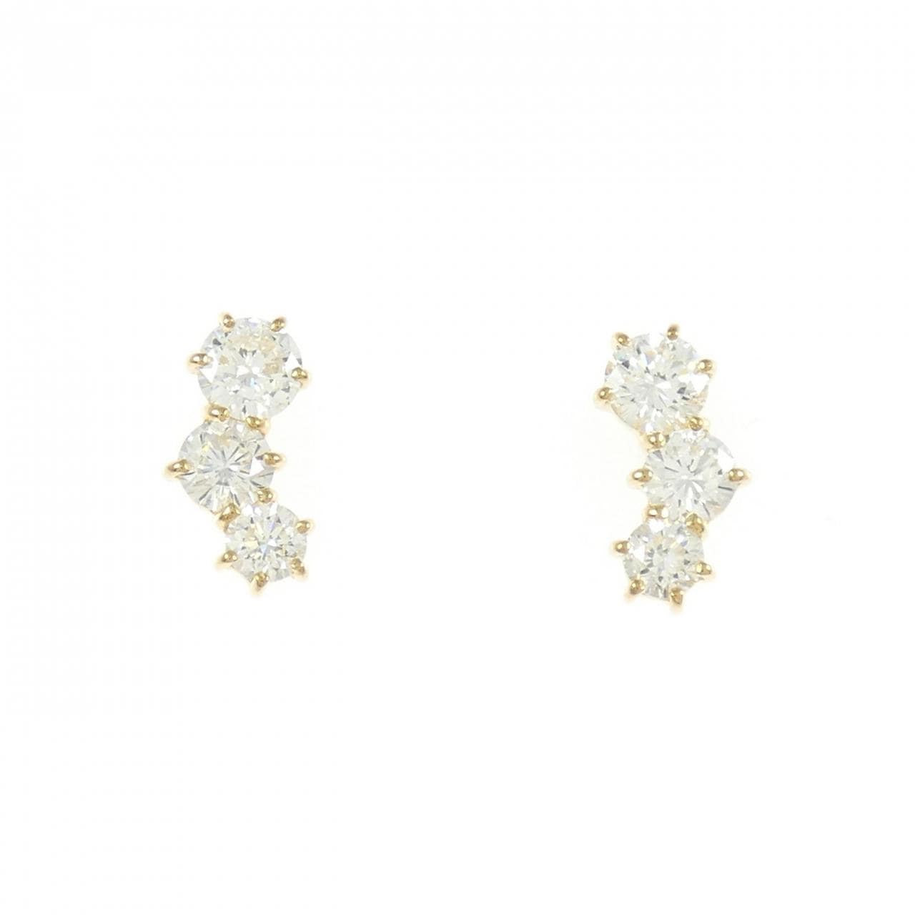 【リメイク】K18YG ダイヤモンド ピアス 0.70CT
