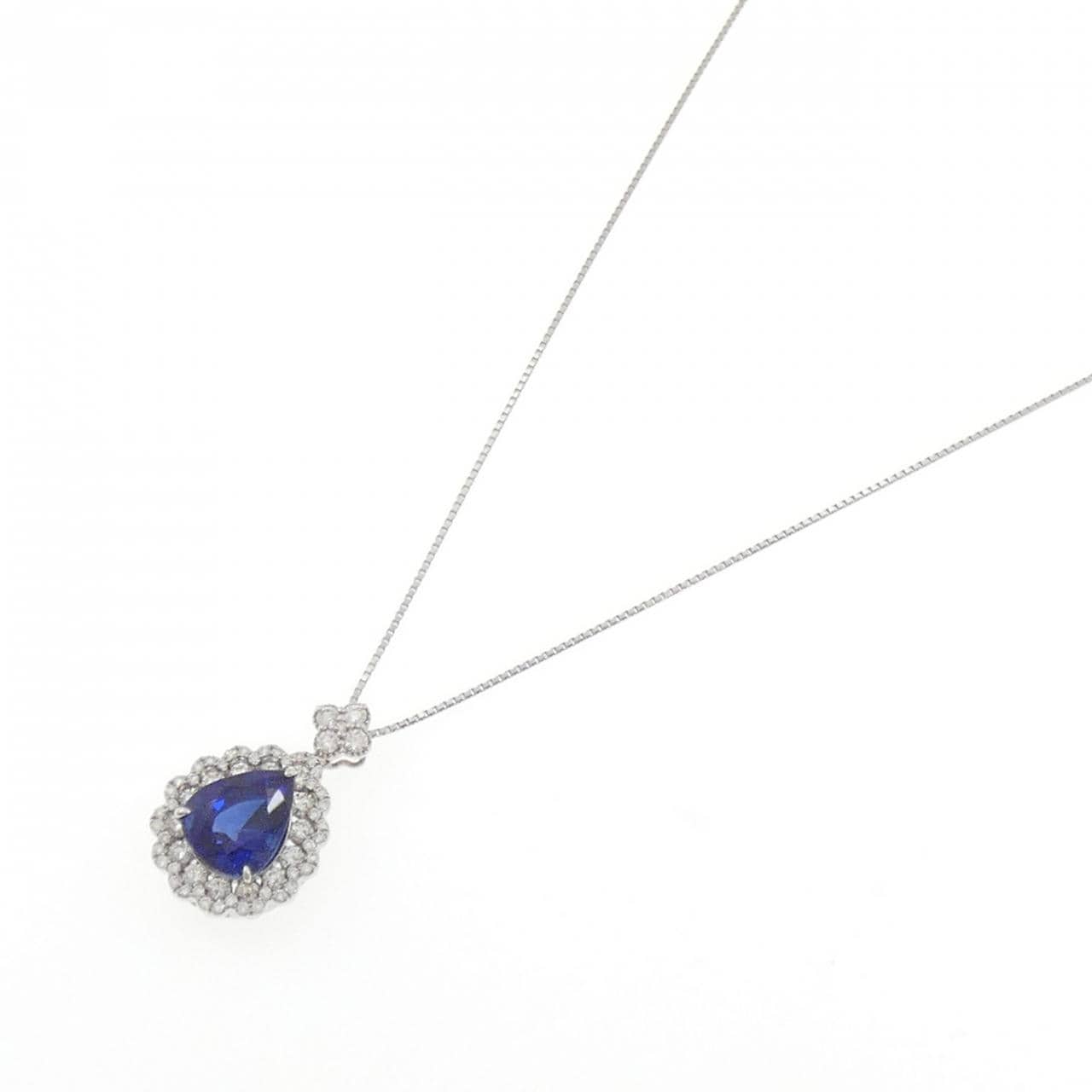 【リメイク】PT900/PT850 ロイヤルブルー サファイヤ ネックレス 4.643CT スリランカ産